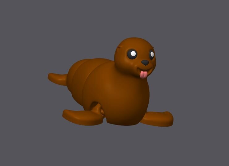 Seal articulated figure render